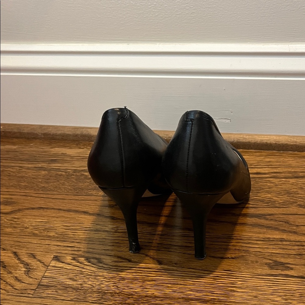 Flax Black Leather Heels - Picture 4 of 7
